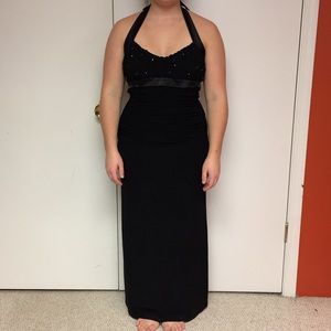 Black Bling Top Long Dress